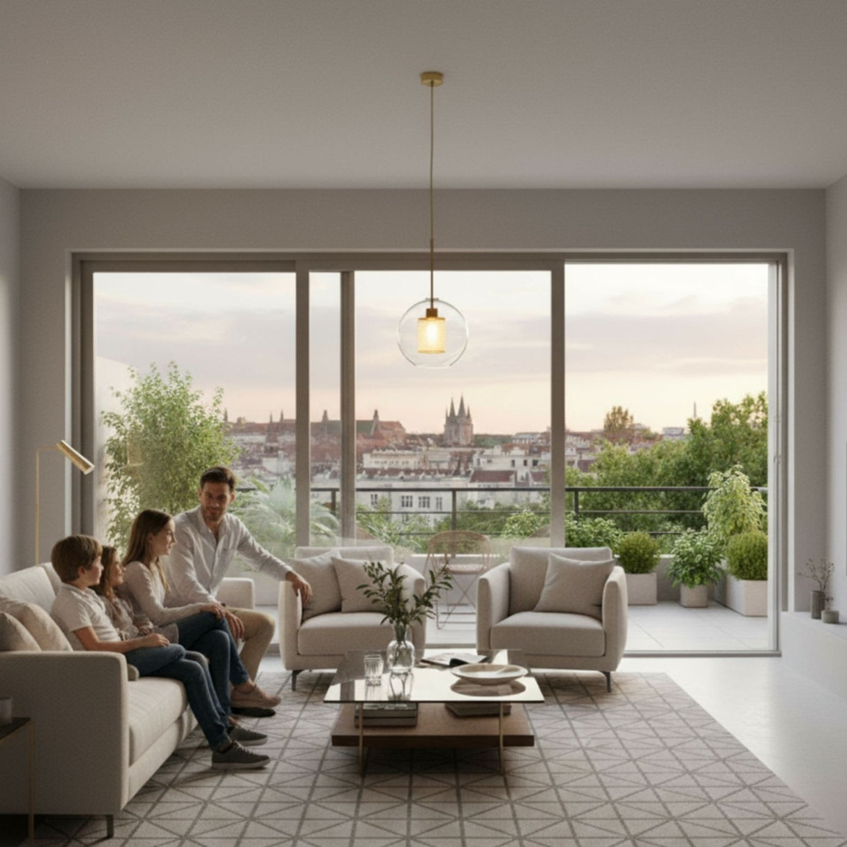 Glas-Deckenleuchte Deckenlampe Hängelampe Pendelleuchte Hängeleuchte