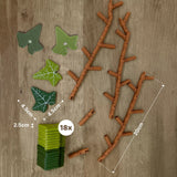 23-tlg. 3D Efeu-Kühlschrankmagnet-Set Magnet Efeuranken-Deko