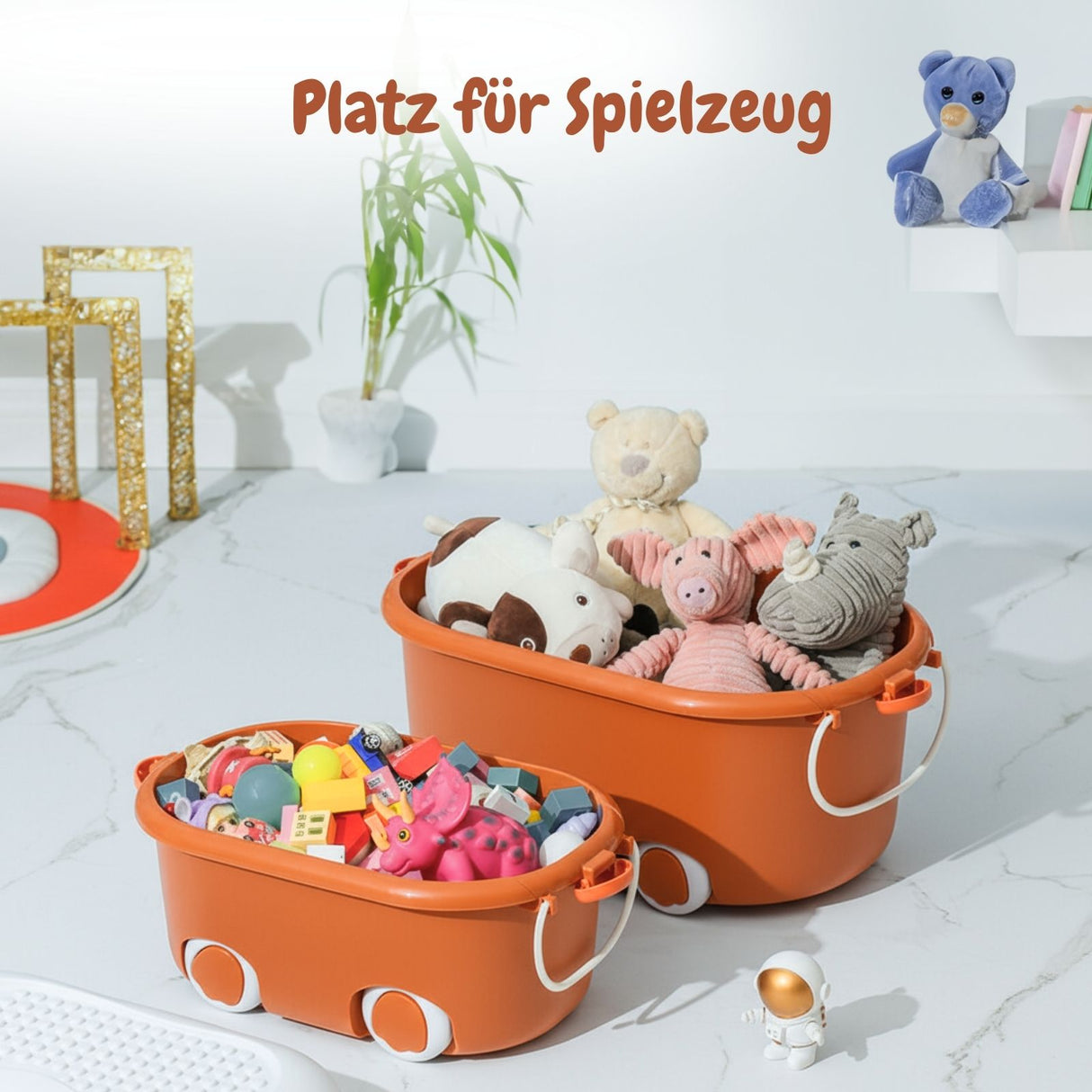 4er-Set Spielzeugkiste Organizer Spielzeug-Aufbewahrungsbox Truhe