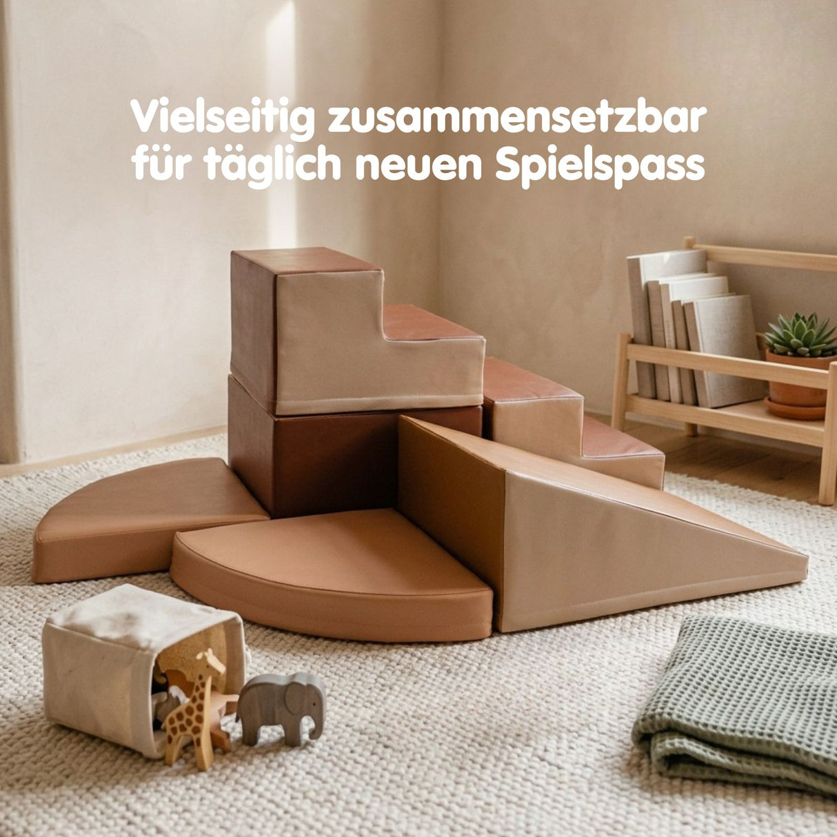 6-tlg. Softbausteinset Softplay-Bausteine Eckkletterer für Kinder