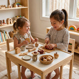 30-tlg. Holz-Lebensmittel-Set Schneide-Lebensmittel Kinder-Küchenset