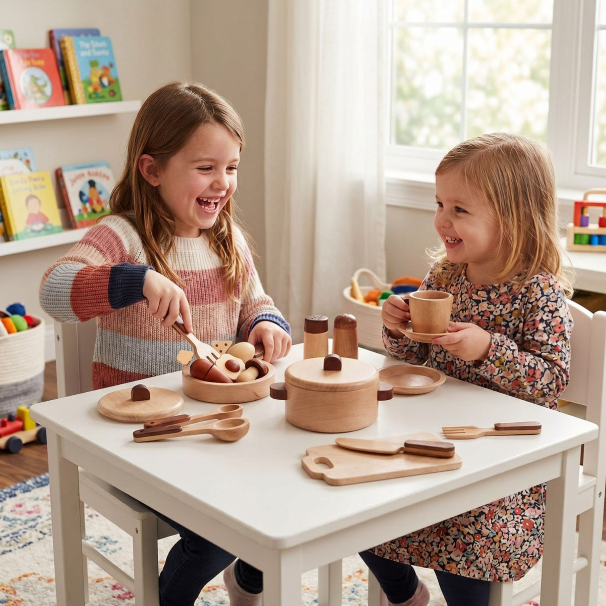 15-tlg. Holz-Küchenzubehör-Set Kinder-Kochgeschirr Kinder-Küchenset