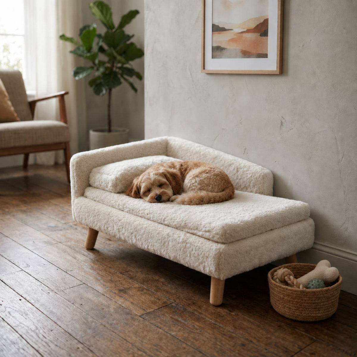 Katzenbett mit Kissen Gr. M Katzensofa Hochbett Hundebett Liegeplatz