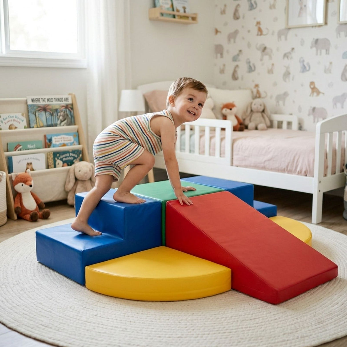 6-tlg. Softbausteinset Eckkletterer für Kinder Softplay-Bausteine