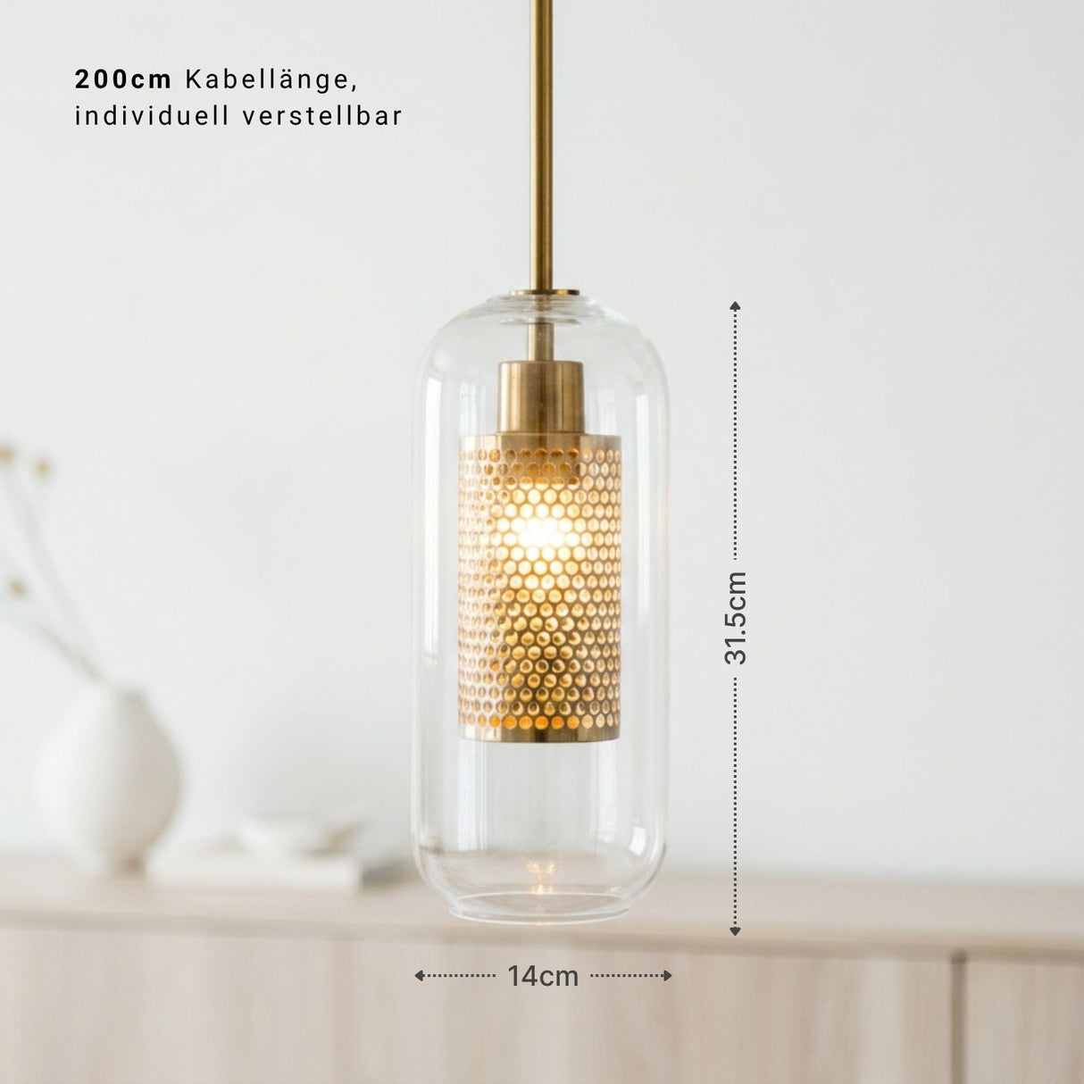 2er-Set Glas-Pendelleuchte Hängelampe Deckenleuchte Pendellampe Lampe