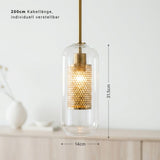 2er-Set Glas-Pendelleuchte Hängelampe Deckenleuchte Pendellampe Lampe
