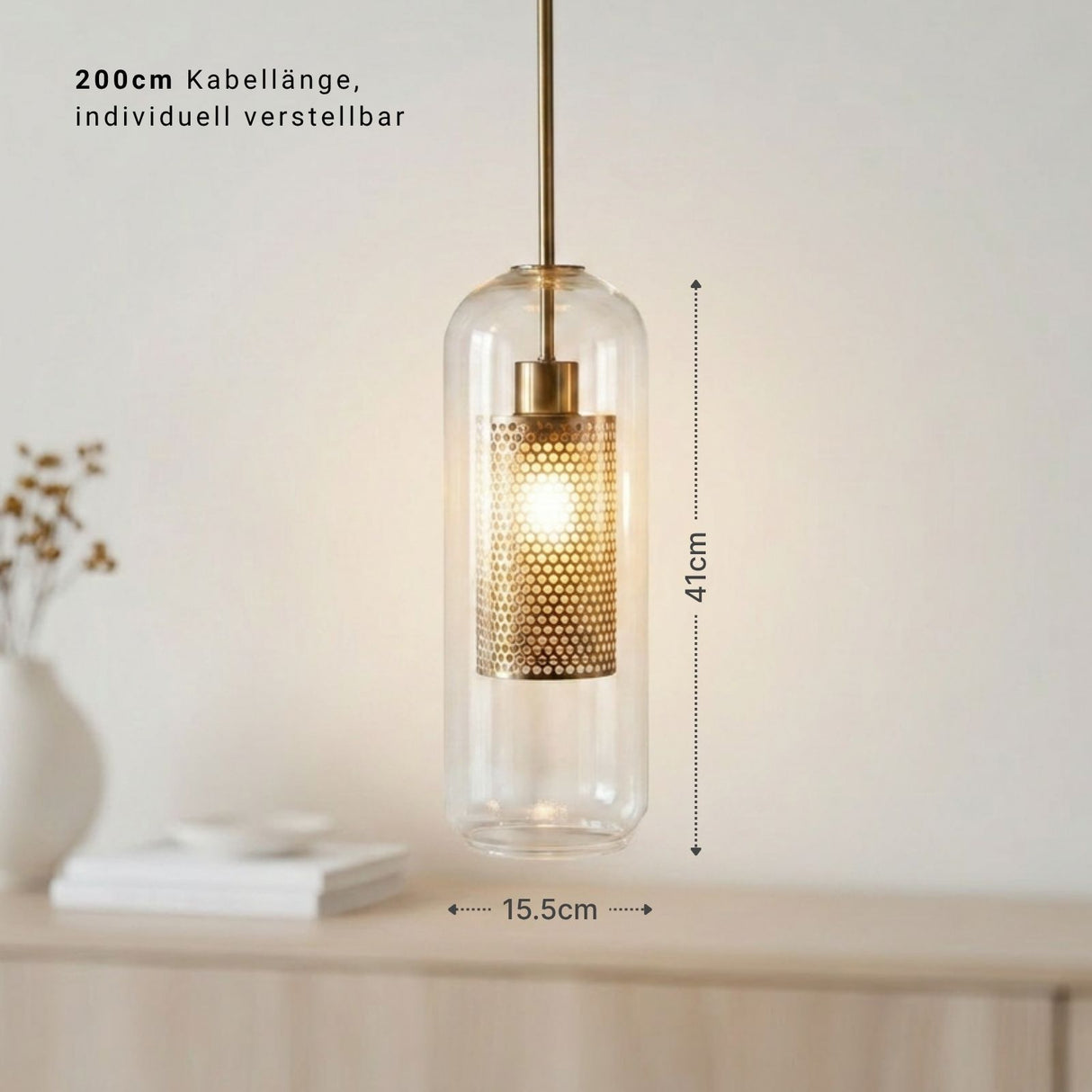 2er-Set Glas-Pendelleuchte Pendellampe Deckenleuchte Lampe Hängelampe