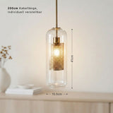 2er-Set Glas-Pendelleuchte Pendellampe Deckenleuchte Lampe Hängelampe