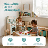 Spielküche mit XXL Spielset Haushaltsgeräte und Frühstücksset