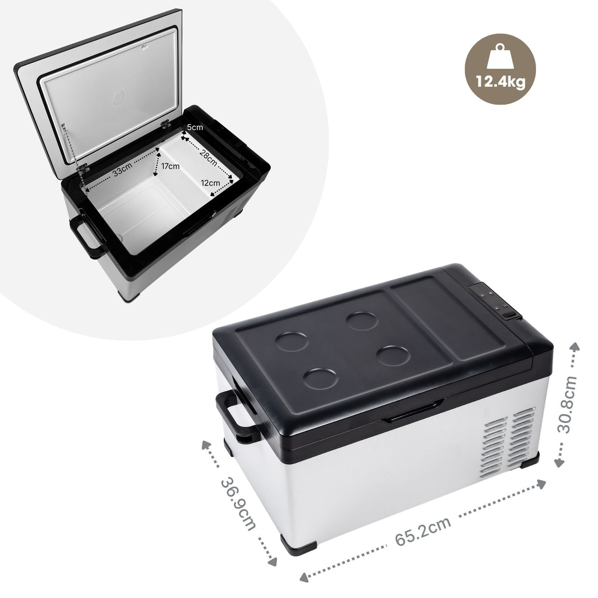 Kompressor-Kühlbox 25L Camping-Kühlschrank Gefrierbox Auto-Kühlbox