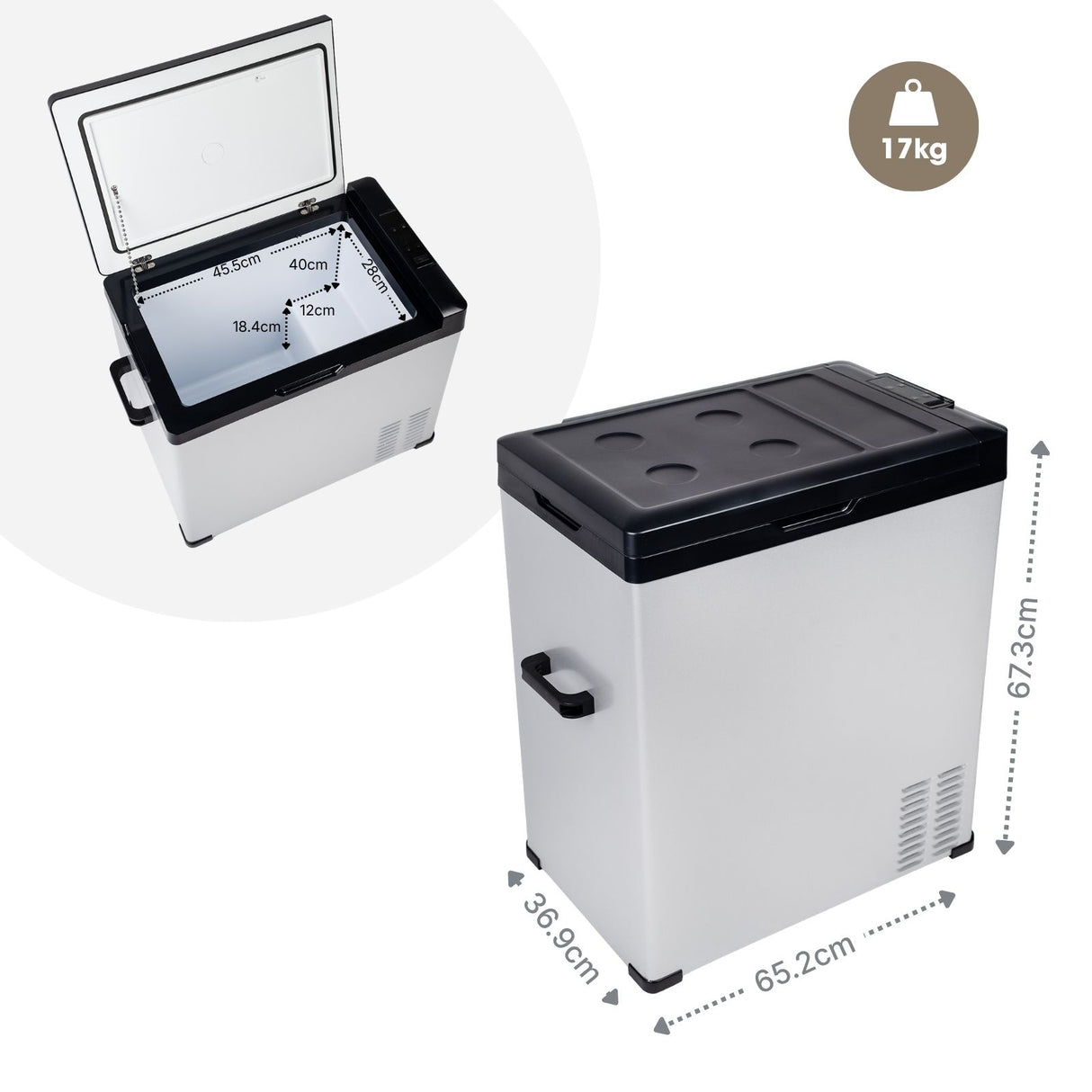 Kompressor-Kühlbox 75L Camping-Kühlschrank Auto-Kühlbox Gefrierbox