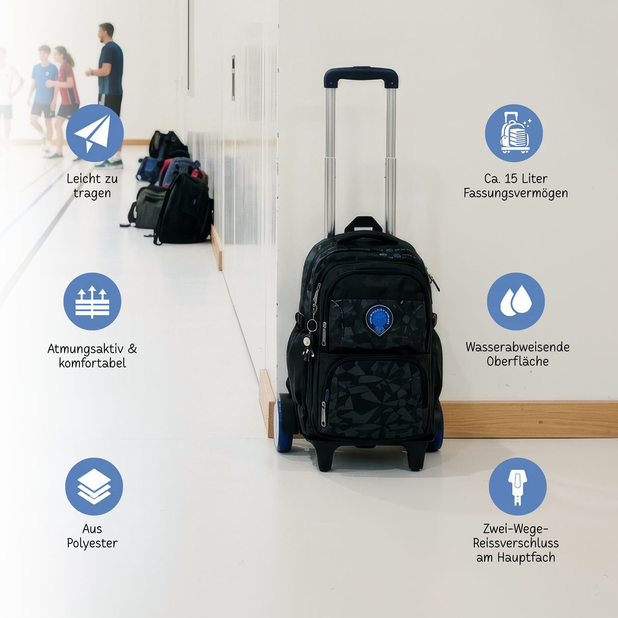 Rucksacktrolley Schulrucksack Schulthek Reiserucksack Kofferrucksack