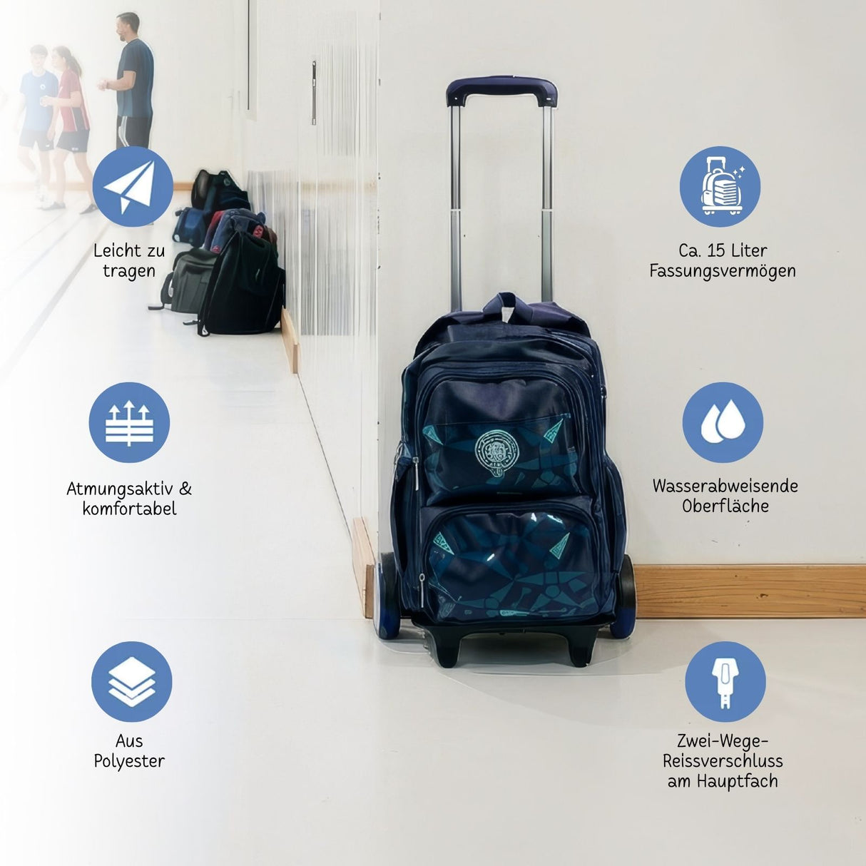 Rucksacktrolley Schulthek Schulrucksack Kofferrucksack Reiserucksack