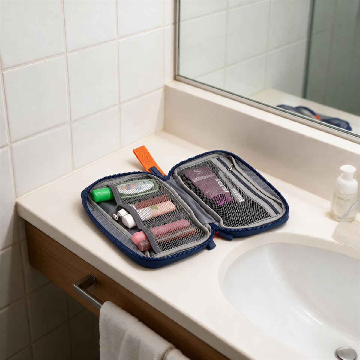 3-tlg. Necessaire-Set Kosmetiktasche Kulturbeutel Toilettentasche