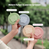 Faltbarer Silikonbecher mit Deckel Trinkbecher Reisebecher Faltbecher