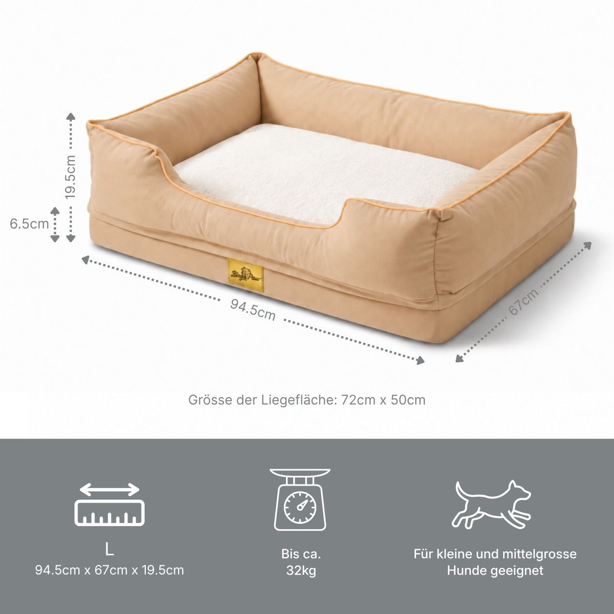 Haustierbett Grösse L Liegeplatz Hundebett Schlafplatz Kuschelbett
