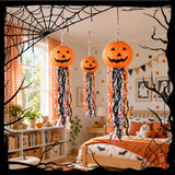 3er-Set Kürbis-Papierlaterne Halloweendeko Partydekoration Papierlampion