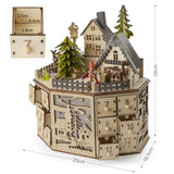 Holz-Adventskalender 24 Schubladen mit LED Weihnachtskalender
