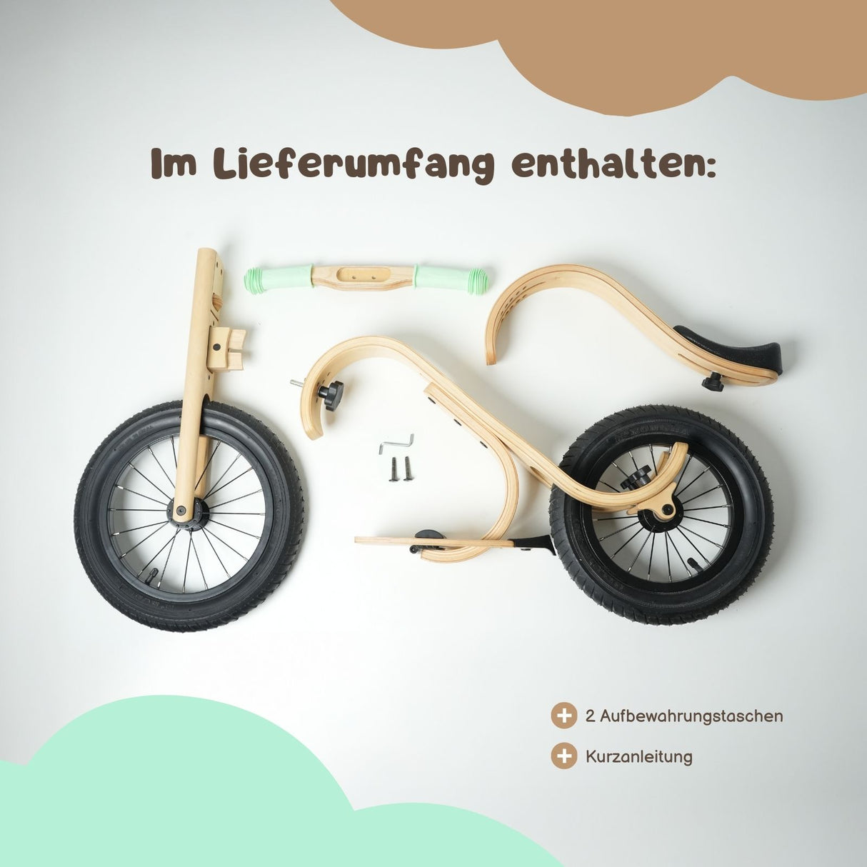 laufrad kinderfahrrad Baby Balance Bike 3 in 1 Lauflernrad Laufrad Kinderfahrrad aus Holz – Hermex.ch