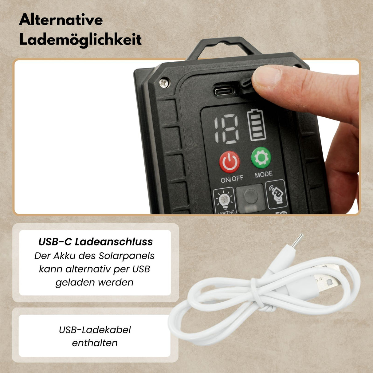 LED-Hanfseil-Lichterkette Gartenbeleuchtung Solar-Leuchtkette Lampe