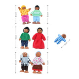 7-tlg. Puppenfamilie aus Holz Holzpuppen Biegepuppen Kinderspielzeug