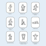 3-tlg. Set Fitnessband Resistance Band Sportband Powerband Übungsband