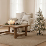 Weihnachtsbaum 120cm mit Schnee und LED Kunsttanne Christbaum Tanne