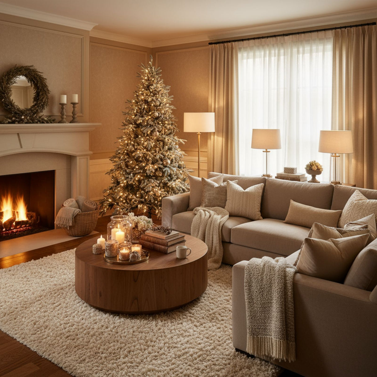 Weihnachtsbaum 210cm mit Schnee und LED Kunsttanne Tanne Christbaum