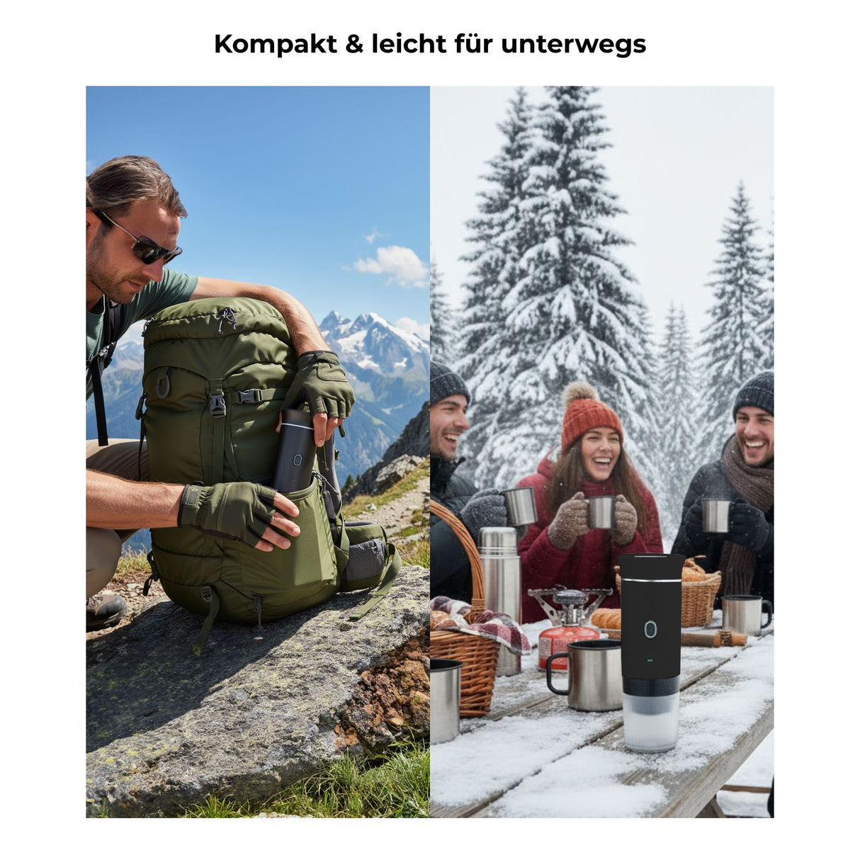 Kaffeemaschine tragbar Reisekaffeemaschine Espressokocher Kaffeeautomat