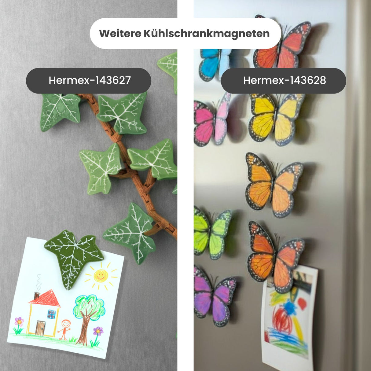 23-tlg. 3D Efeu-Kühlschrankmagnet-Set Efeuranken-Deko Magnet