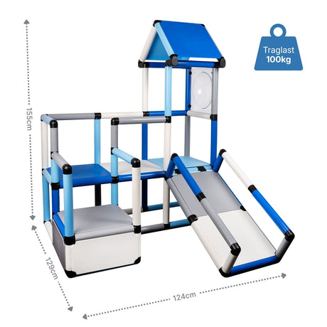Klettergerüst für Kinder mit Rutsche Kletterturm Spielturm Spielplatz