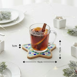 2er-Set DIY-Mosaik-Untersetzer Schneemann Rentier Bastelset
