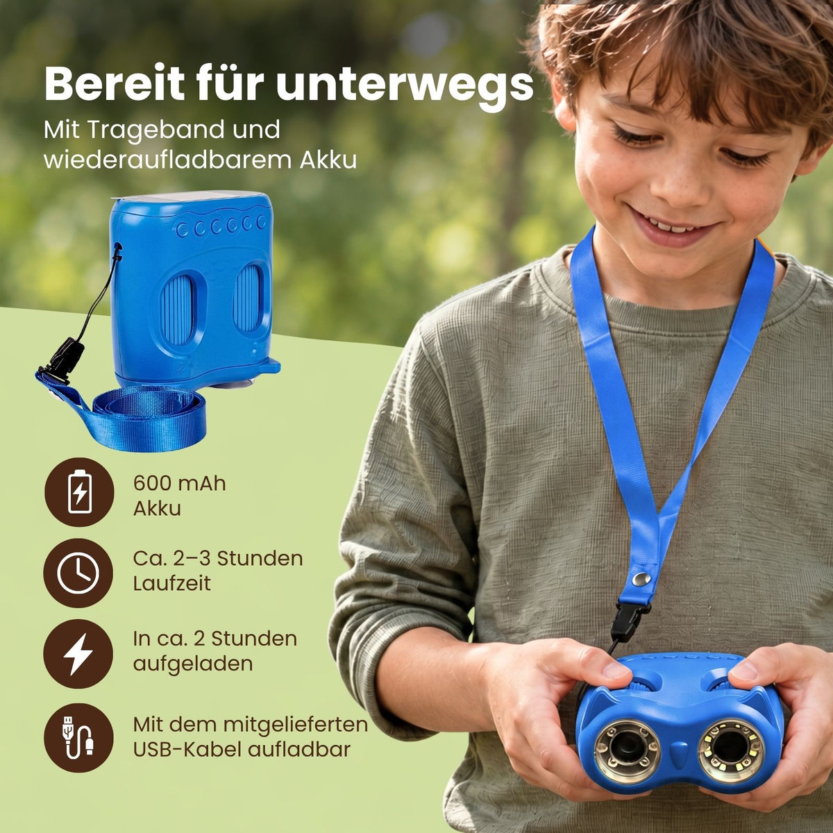 2-in-1 Kindermikroskop und -teleskop Digitalmikroskop Handmikroskop