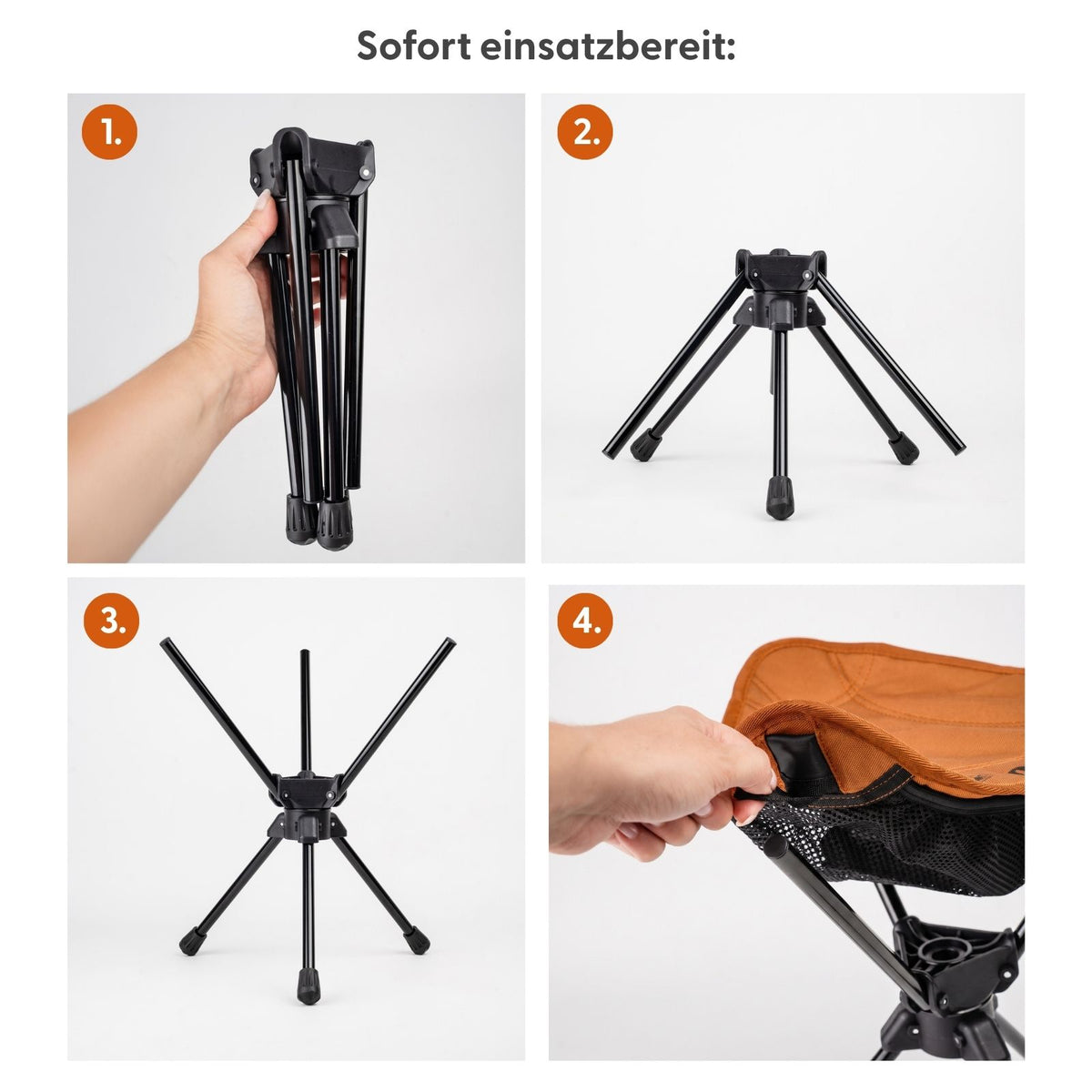 Campinghocker Angelhocker Outdoor-Sitzhocker Klapphocker Falthocker