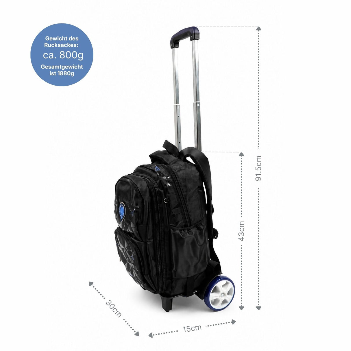 Rucksacktrolley Schulrucksack Schulthek Reiserucksack Kofferrucksack