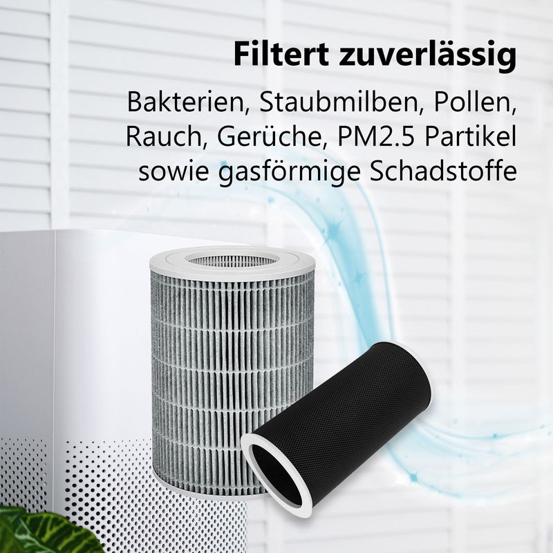 Alternatives HEPA- & Aktivkohlefilter-Set zu Xiaomi Mi Air Purifier 2C