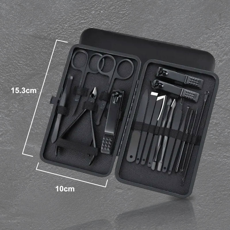 Nagelscheren-Set Im Etui – Nagelschere & Nagelhautschere Aus Rostfreiem Stahl, 9 Cm & 9,5 Cm, Für Professionelle Maniküre